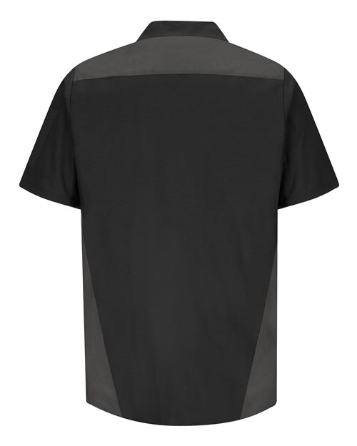 Men's Tri-Color Short Sleeve Shop Shirt