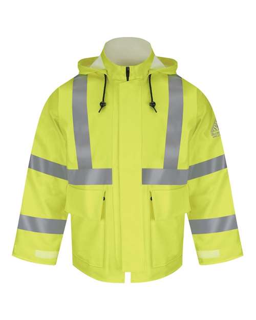 Hi&#45;Visibility Flame&#45;Resistant Rain Jacket-Bulwark