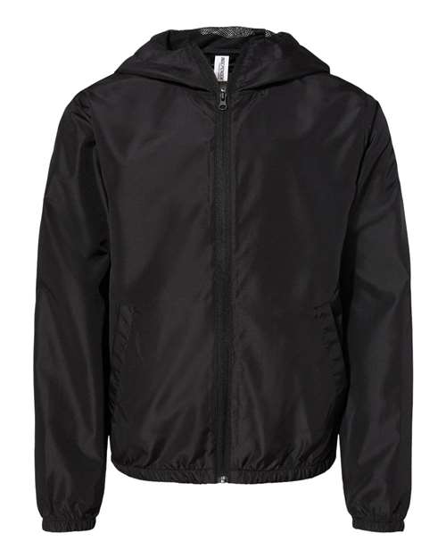 Youth Lightweight Windbreaker Full&#45;Zip Jacket-Independent Trading Co&#46;