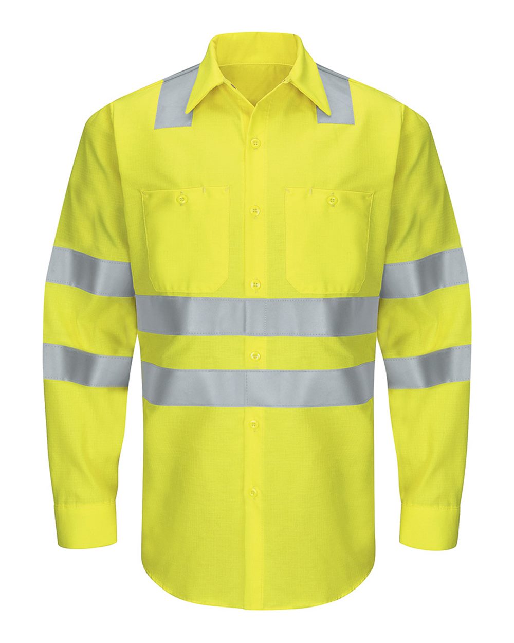 Red Kap SY14 - Men's Enhanced & Hi-Visibility Long Sleeve Work Shirt