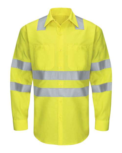 Men's Tall Enhanced & Hi-Visibility Long Sleeve Work Shirt