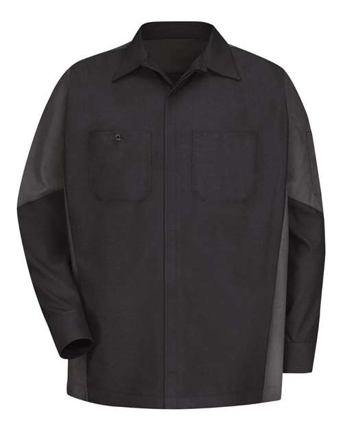 Red Kap Men's Tall Long Sleeve Automotive Crew Shirt SY10T