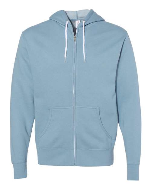 Unisex Lightweight Full-Zip Hooded Sweatshirt