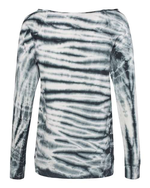 Women's French Terry Off-the-Shoulder Tie-Dyed Sweatshirt