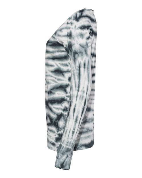 Women's French Terry Off-the-Shoulder Tie-Dyed Sweatshirt