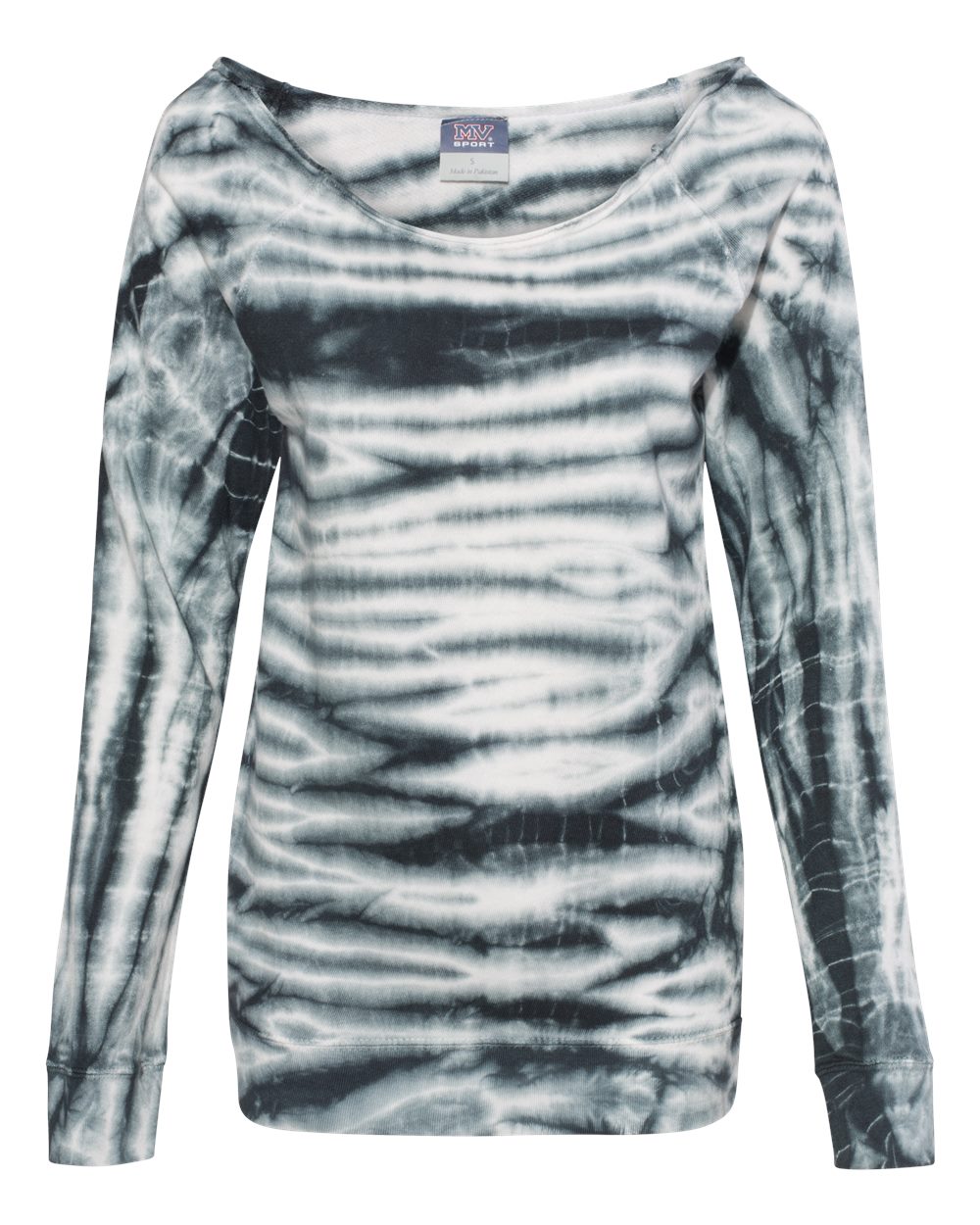 Womens French Terry Off-the-Shoulder Tie-Dyed Sweatshirt-