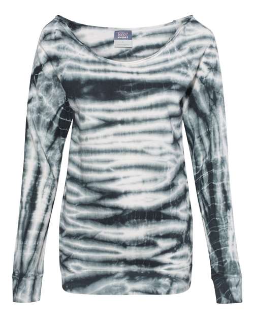 Women&#8216;s French Terry Off-the-Shoulder Tie-Dyed Sweatshirt-MV Sport