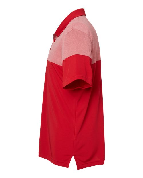 Men's Heathered 3-Stripes Colorblocked Polo – Detail