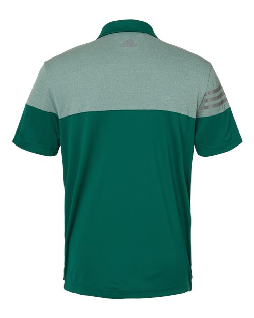 Men's Heathered 3-Stripes Colorblocked Polo