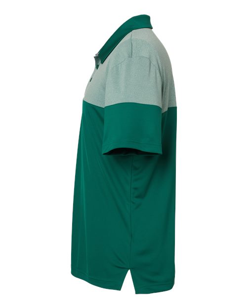 Men's Heathered 3-Stripes Colorblocked Polo