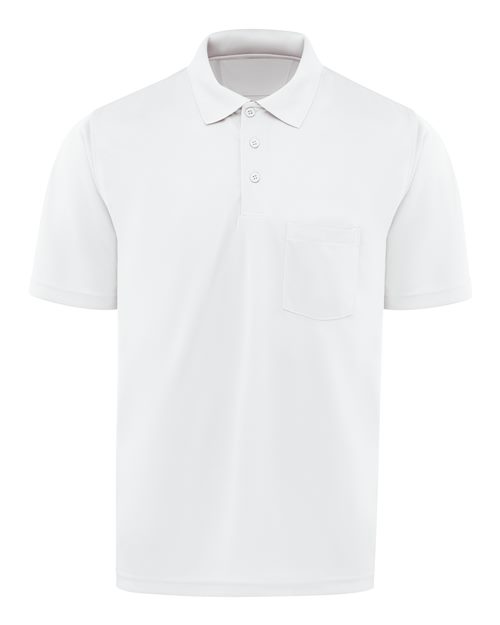 Short Sleeve Performance Knit Pocket Polo-Red Kap