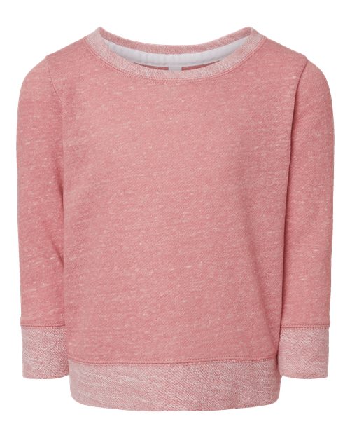 Rabbit Skins Toddler Harborside Mélange French Terry Crewneck Sweatshirt 3379