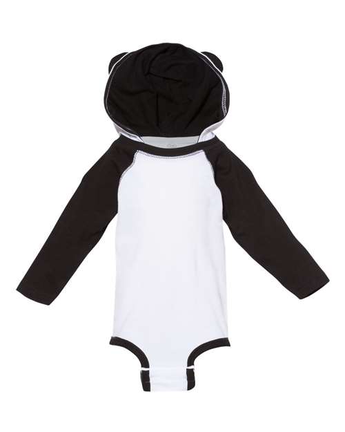 Fine Jersey Infant Character Hooded Long Sleeve Bodysuit with Ears-Rabbit Skins