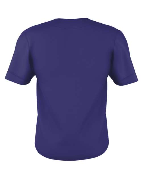 Youth Two Button Mesh Baseball Jersey with Piping