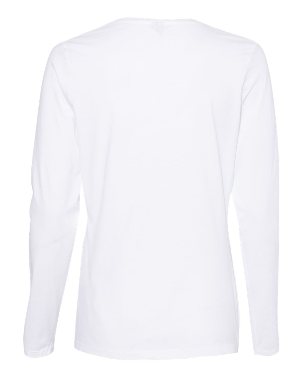 Hanes Women's Long-Sleeve Crew-Neck Top, White Stripe, Small at