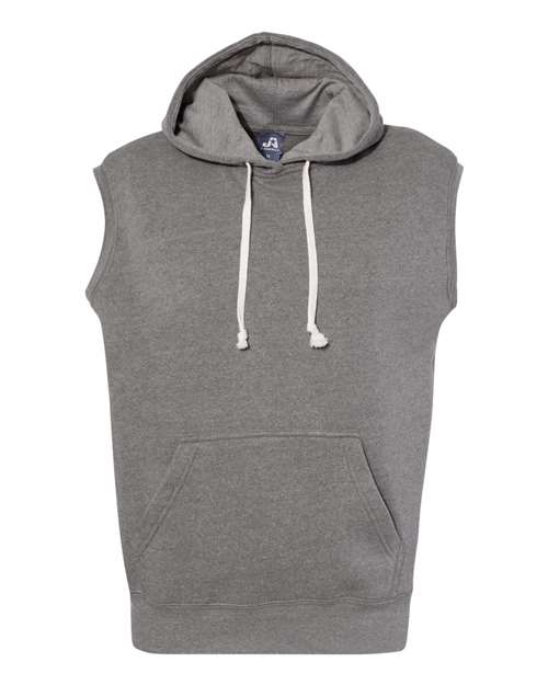 J. America Men's Triblend Sleeveless Hooded Sweatshirt 8877