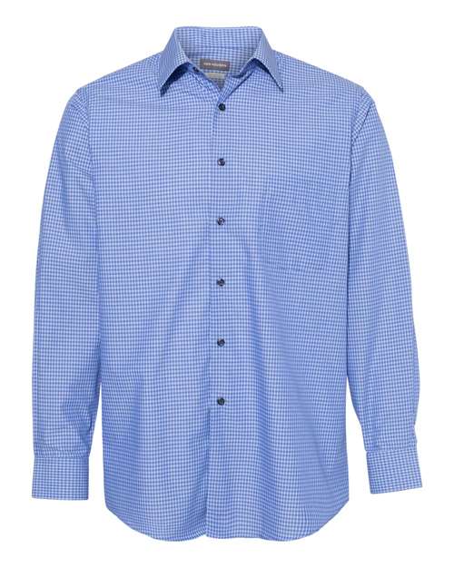 Broadcloth Point Collar Check Shirt-Van Heusen