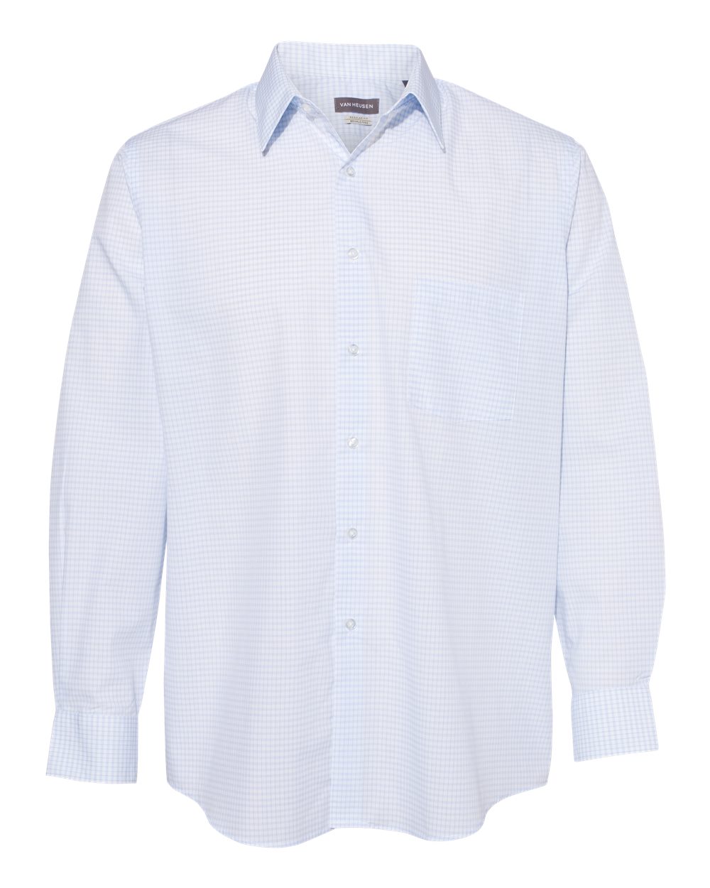 Broadcloth Point Collar Check Shirt-Van Heusen