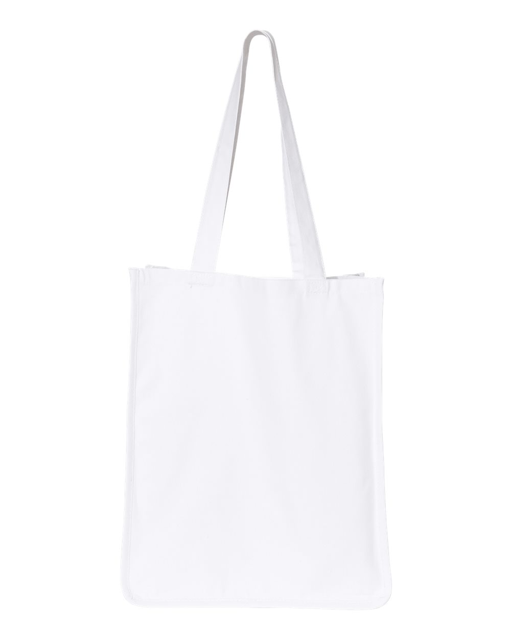 Q-tees Q125800 20L Small Deluxe Tote - Natural/ Navy - One Size