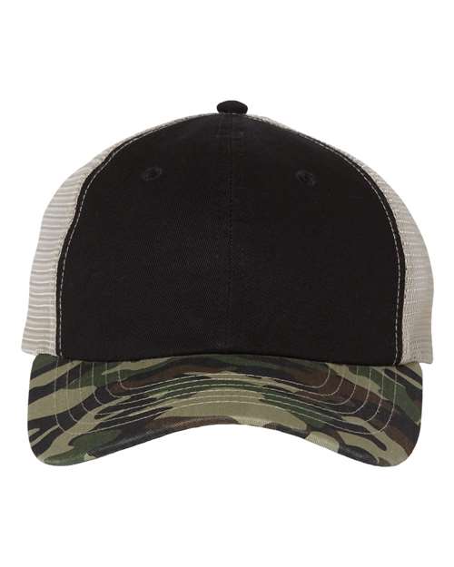 Contrast-Stitch Mesh-Back Cap-Sportsman