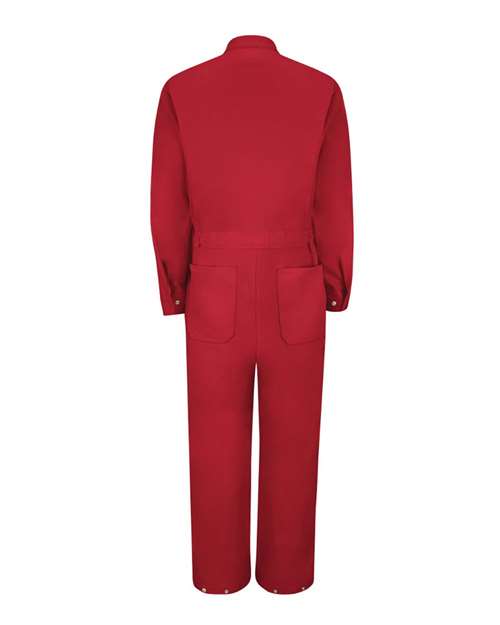 Men's Extended Sizes Zip-Front Cotton Coverall