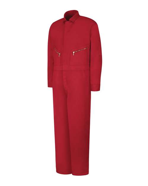 Men's Extended Sizes Zip-Front Cotton Coverall