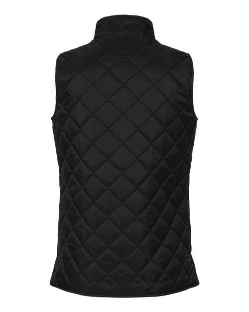Women's Vintage Diamond Quilted Vest – Back
