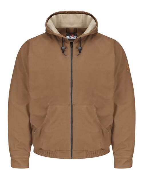 Brown Duck Hooded Jacket &#45; EXCEL FR&#174; ComforTouch&#174; &#45; Tall Sizes-Bulwark