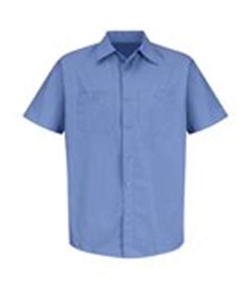 Industrial Stripe Short Sleeve Work Shirt &#45; Tall Sizes-Red Kap