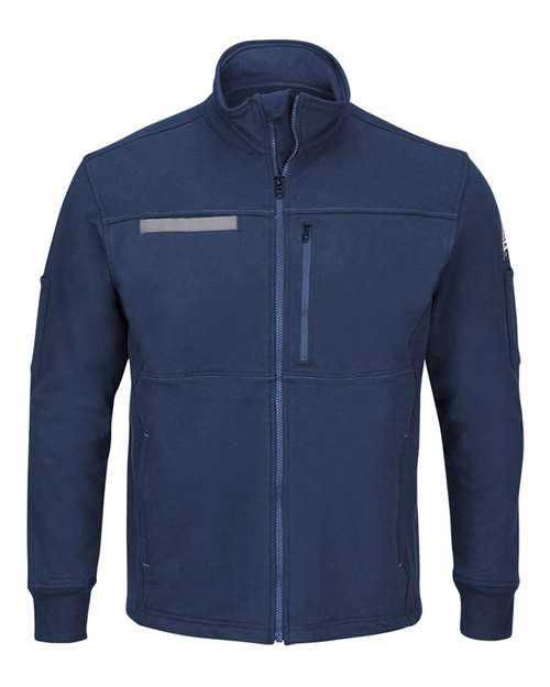 Men's Tall Zip Front Fleece Jacket-Cotton /Spandex Blend