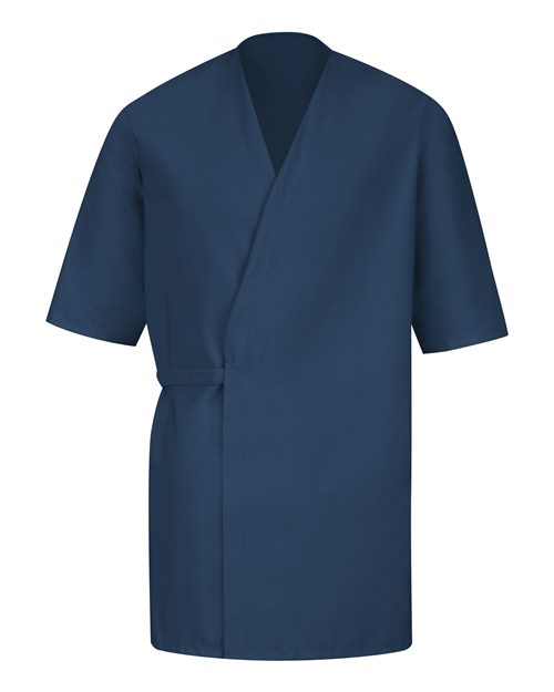 Men's Collarless Poplin Butcher Wrap