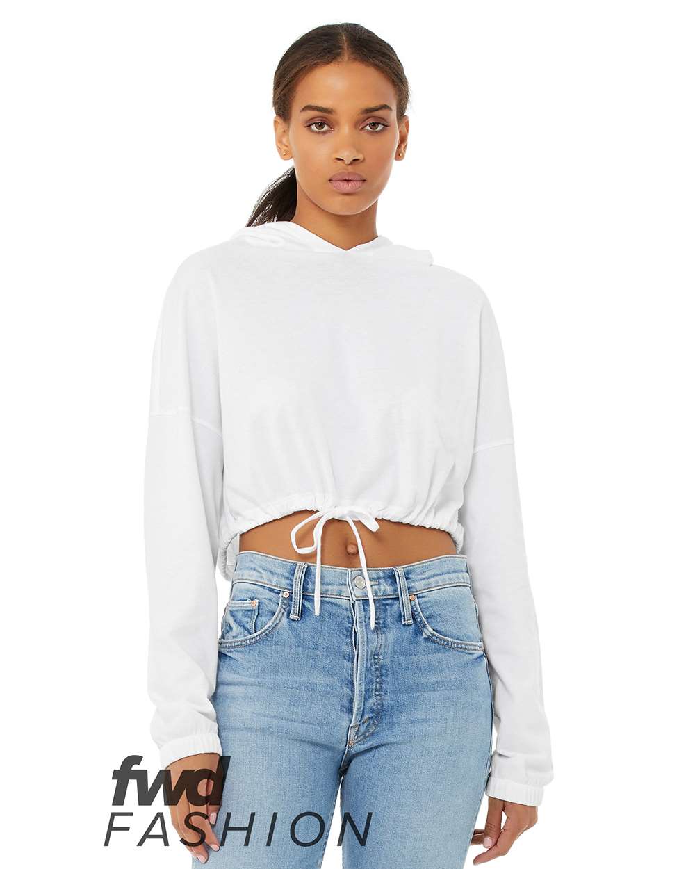 FWD Fashion Womens Cinched Cropped Hoodie-