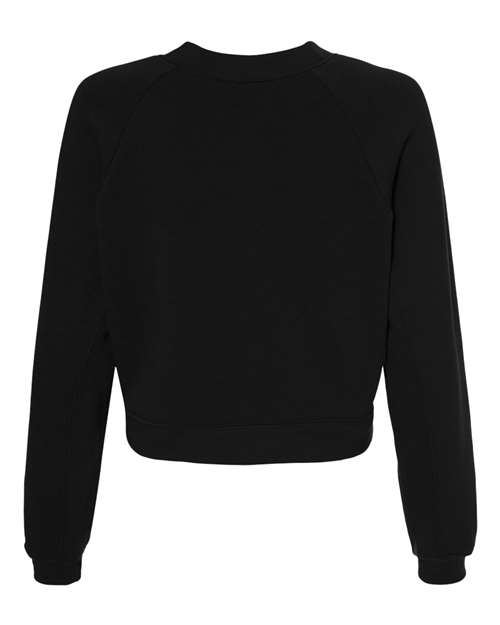 Women's Crop Raglan Fleece Crewneck Sweatshirt – Back