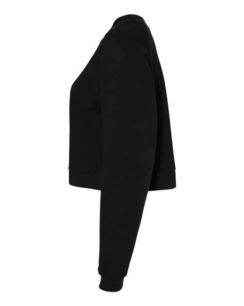 Women's Crop Raglan Fleece Crewneck Sweatshirt – Detail