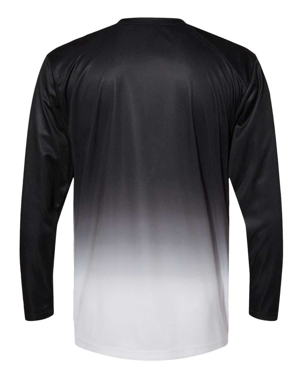 Black White Fade Ombre Long Sleeve Shirts