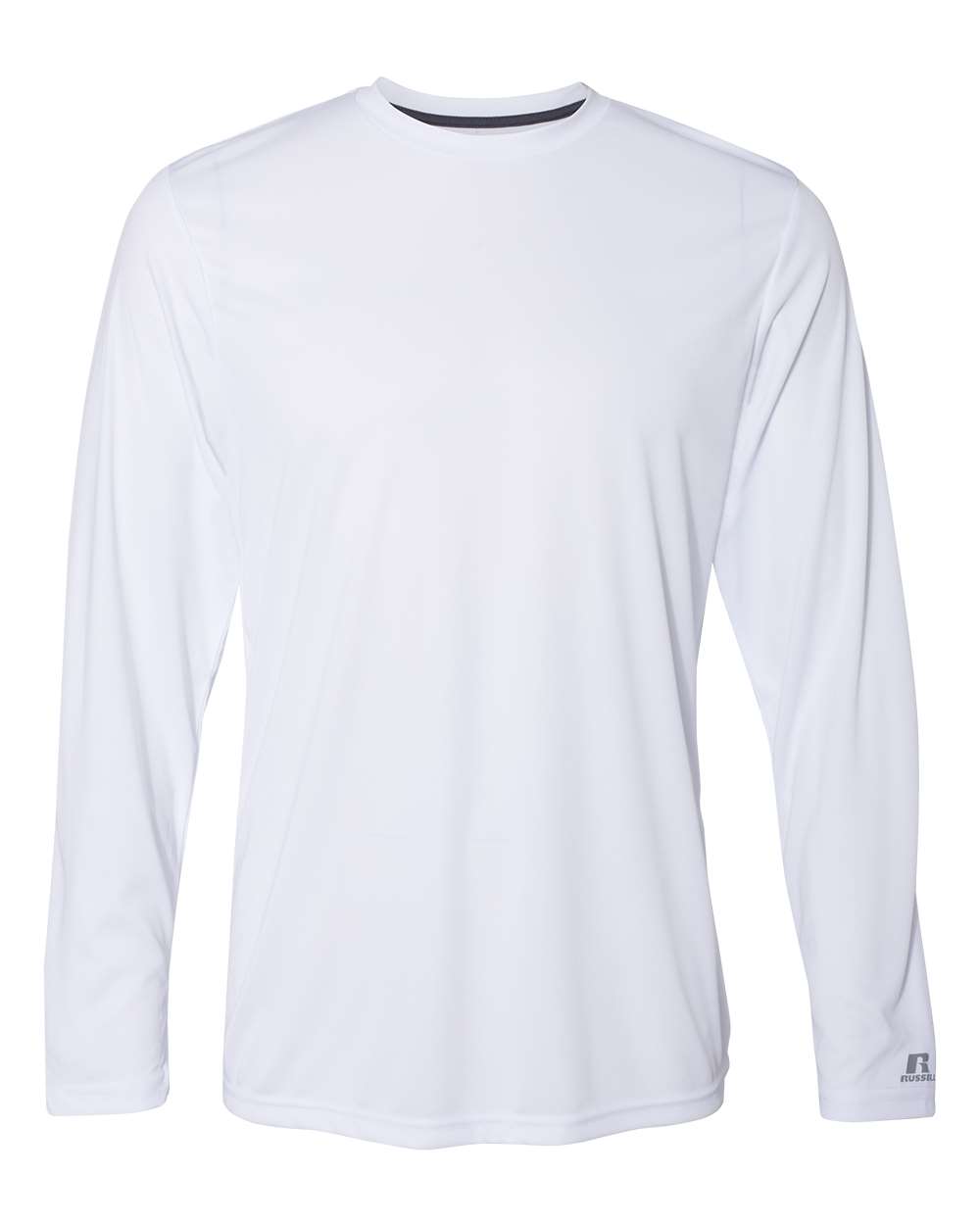 RUSSELL ATHLETIC White Long Sleeve Men's T-Shirt Small
