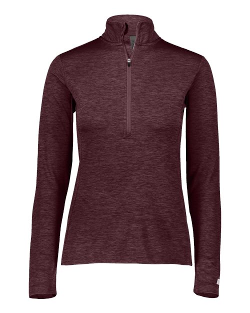 Russell Athletic Women's Striated Quarter-Zip Pullover QZ7EAX