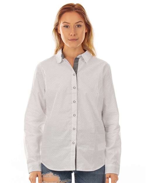 Women&#8216;s Peached Poplin Long Sleeve Shirt-Burnside