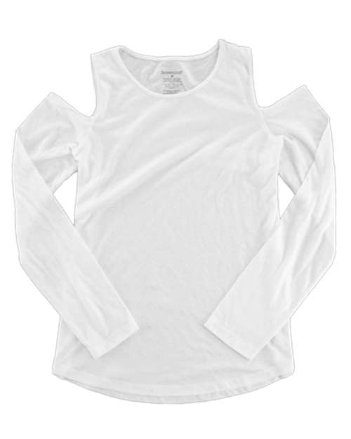 Women&#8216;s Cold Shoulder Long Sleeve T-Shirt-Boxercraft