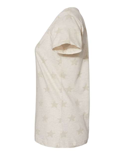 Women's Star Print Scoop Neck Tee