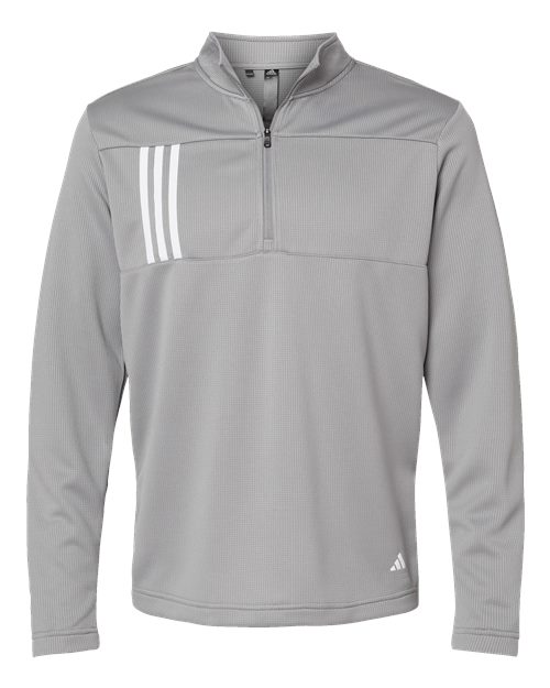 3 Stripes Double Knit Quarter Zip Pullover-Adidas