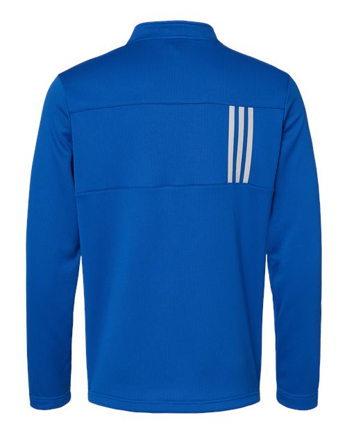 Men's 3-Stripes Double-Knit Quarter-Zip Pullover