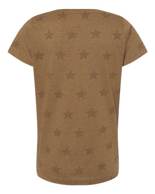 Women's Star Print Scoop Neck Tee – Back