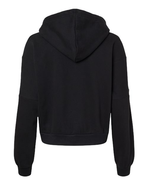 Women's Sueded Fleece Crop Hooded Sweatshirt