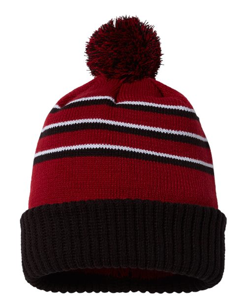 Pom Cuffed Beanie – Back