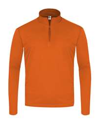 orange half zip pullover