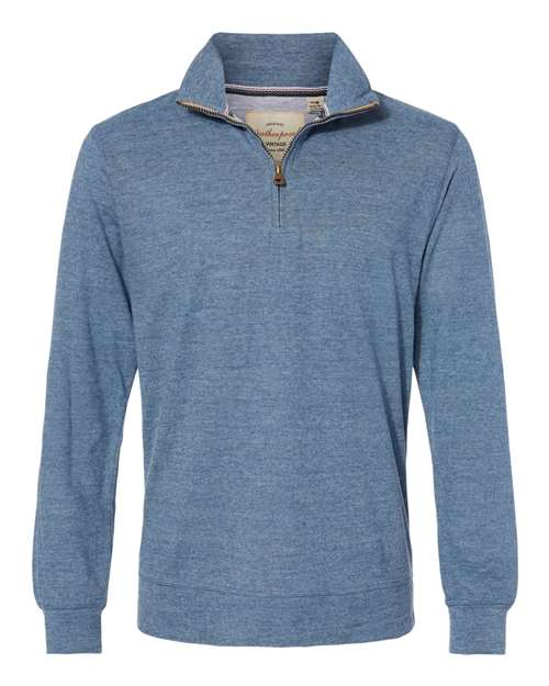 Vintage Microstripe Quarter&#45;Zip Pullover-Weatherproof