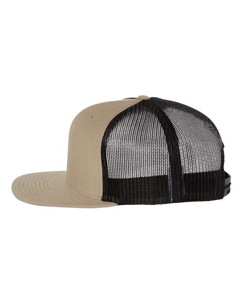 Wool Blend Flat Bill Trucker Cap