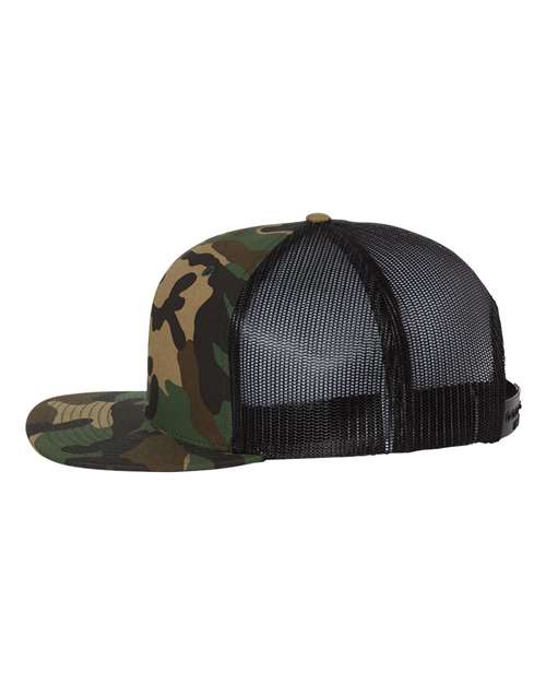 Wool Blend Flat Bill Trucker Cap