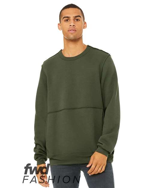 FWD Fashion Raw Seam Crewneck Sweatshirt-BELLA &#43; CANVAS